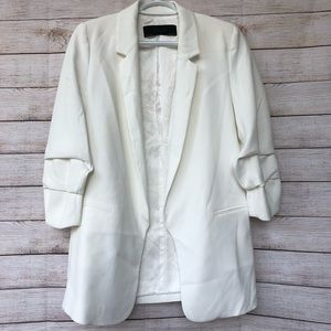 ZARA BASIC White Blazer